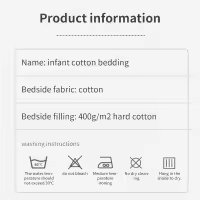 Protector de cuna Chichonera Para bebé, barrera de cama de algodón Para recién nacidos, cojín de trenza, cuna Para El bebé - details 6