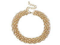 Collar Gargantilla PuRui Punk Chunky Cadena Para Mujer Estilo Hip Hop Color Oro Metálico Collar De Capa Superpuesta Joyería Moda - details 6