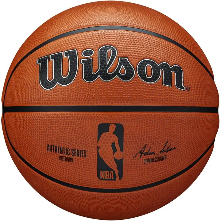 Wilson NBA Balón de Baloncesto, Serie Authentic, Diseño Oficial NBA, Tamaño 5 a 7 - 1