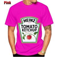 Camiseta De Tomate Heinz Moda Verano Para Hombres Y Mujeres Estilo Casual Hip-Hop Cuello Redondo Manga Corta Top Transversal - details 1