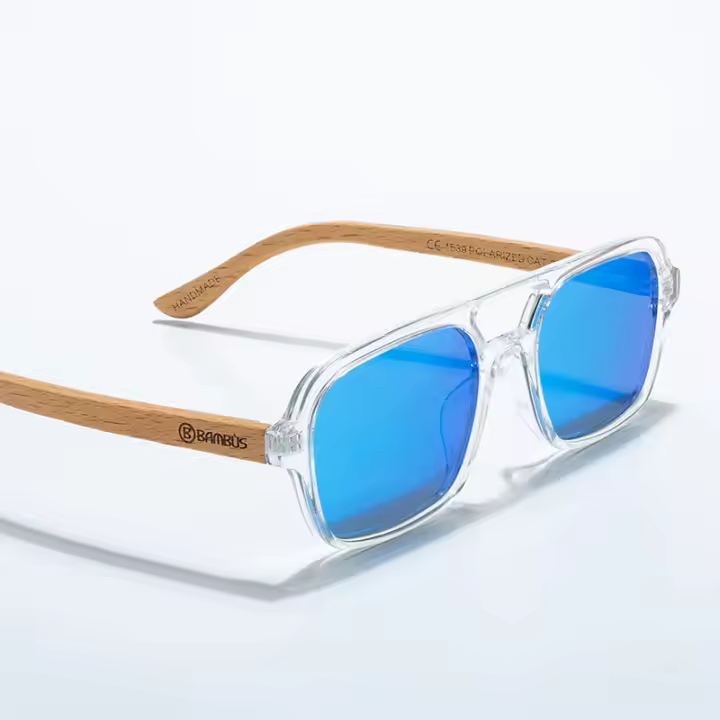 Gafas de sol Madera Crystal Blue BBAMBÙS  GAFAS DE SOL GAFAS DE SOL HOMBRE GAFAS DE SOL MUJER - 1