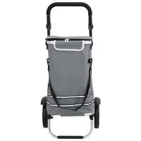 Carro de Compras vidaXL con Ruedas y Mango Ajustable Gris 40 L - details 2