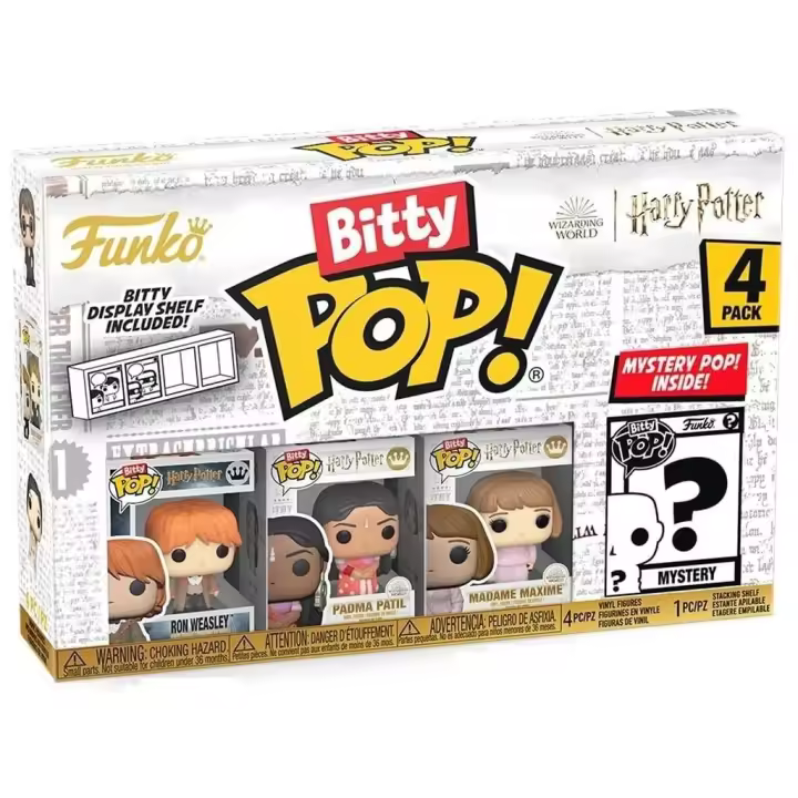 Funko Pop Bitty Harry Potter Pack 4 Mini Figuras con Ron Weasley - 1