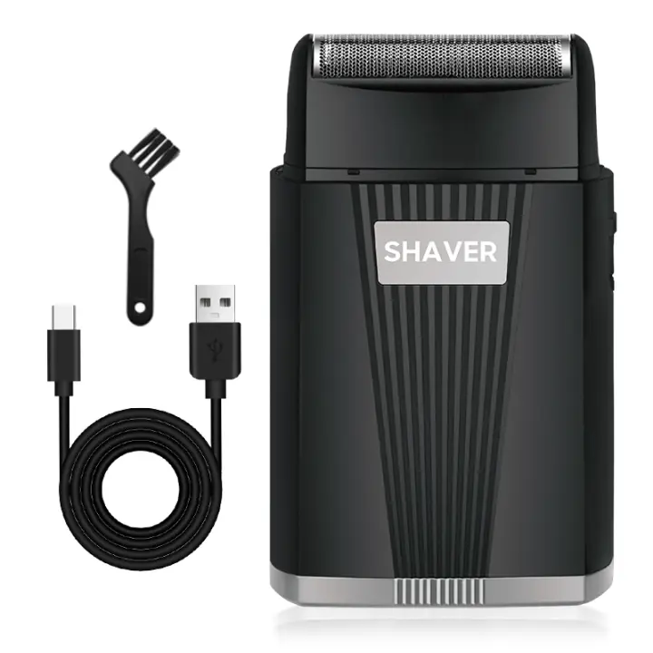 Afeitadora Eléctrica Para Hombres USB Recargable Peluca Portátil Afeitadora De Barba Profesional Con Cuchilla De Acero Inoxidable - 1