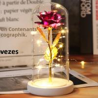 Rosa De Galaxy Artificial Para Decoración De Boda Y Regalo De San Valentín Y Día De La Madre Estilo Creativo Y Bellas Flores Artificiales Para El Hogar - details 11