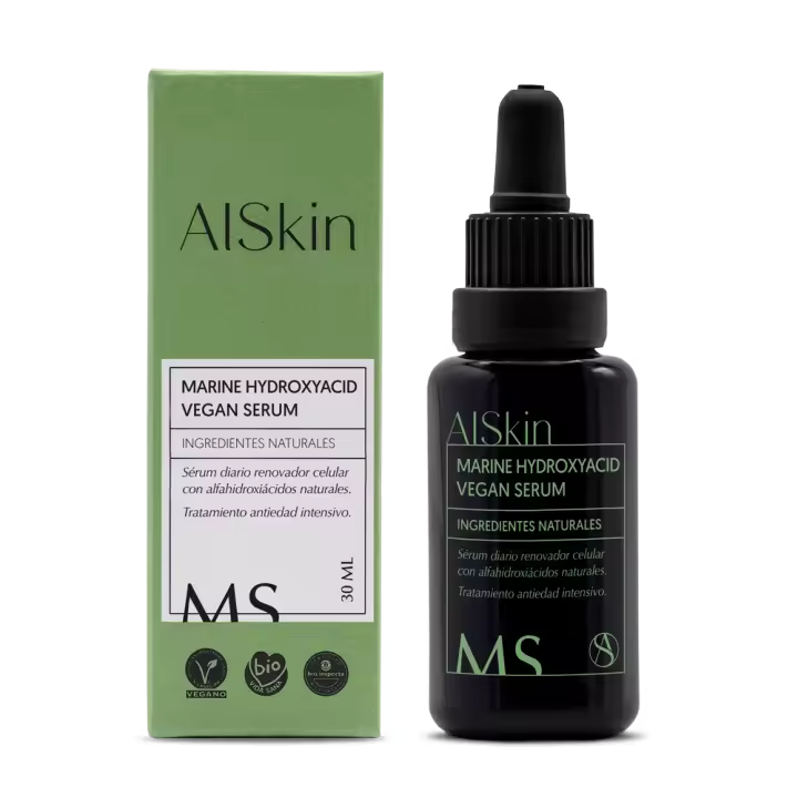 Alskin Marine Hydroxyacid Vegan Serum con ácido Hialurónico y Plancton Marino - Tratamiento Antiedad Intensivo | Hidratación Profunda - 1