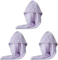 3 Gorros Para Secador De Melo Toalla Absorbente De Secado Rápido Para Mujer Material Seguro Portátil Para Viajes. - details 0
