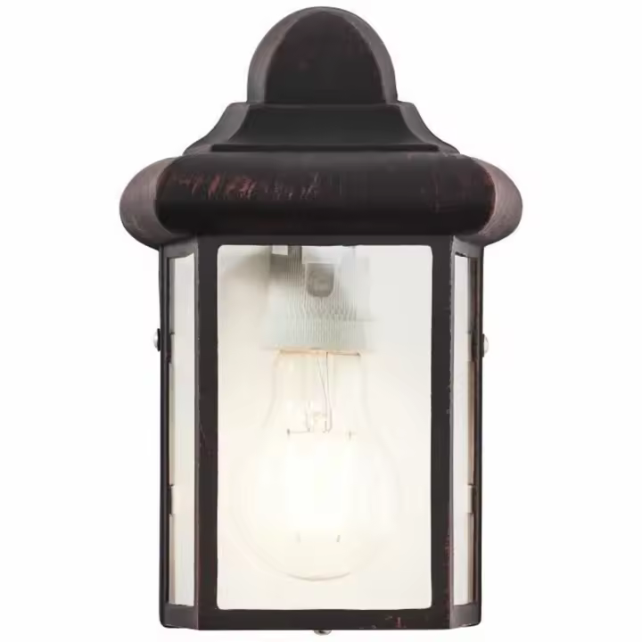 Aplique de Pared Brilliant Newport Exterior Negro oxidado E27 60 W - 1