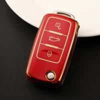 Funda De Llave De Coche Suave TPU Cubierta Completa Portador Para Volkswagen VW POLO Tiguan Passat B5 B6 B7 Golf EOS Scirocco Jetta MK6 Octavia - details 3