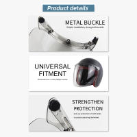 Visera De Motorbike Helmet Lente De Burbuja Anti-UV / Anti-borrosión Visera De Protección Con 3 Snap Para Casco De Motocicleta - details 7