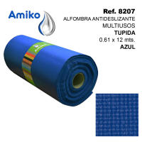 ROLLO DE ALFOMBRA ANTIDESLIZANTE TUPIDA AZUL AMIKO DE 12Mx61CM - details 0
