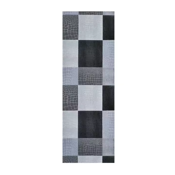 Alfombra vinílica de cocina estampado animal en gris - SALLY ANIMALIER | 48x200 cm - 1