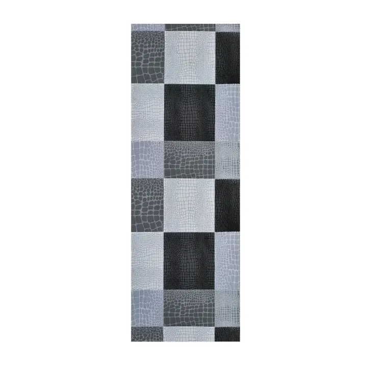 Alfombra vinílica de cocina estampado animal en gris - SALLY ANIMALIER | 48x200 cm - 1