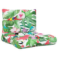 vidaXL Cojines para palés 2 unidades tela Oxford Color Azul y blanco,  Verde y rosa,  Blanco y verde y mas Cojín Decorativo de Asiento Cojines de muebles de salon - details 2