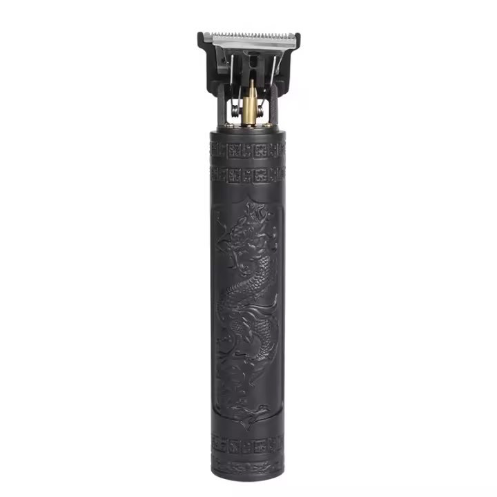 Afeitadora Eléctrica Recargable Para Hombres Corte De Pelo Vintage Barbería USB Carga Negra Dragón Set De 1 Pieza Material Plástico - 1