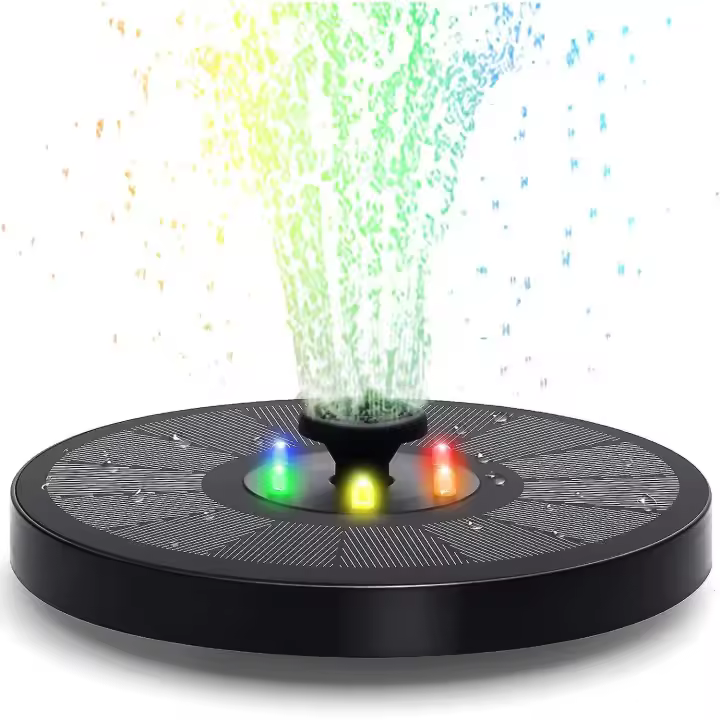 Fuente solar mejorada para pájaros de 3 W con batería de 2000 mAh, LED de colores, 7 boquillas y protección de seguridad. - 1