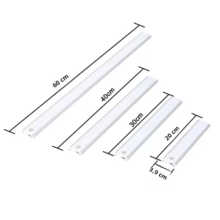 Lámpara De Noche LED Con Sensor De Movimiento Tipo-C USB En Tres Colores Para Armario De Cocina Dormitorio Iluminación Interior - 1