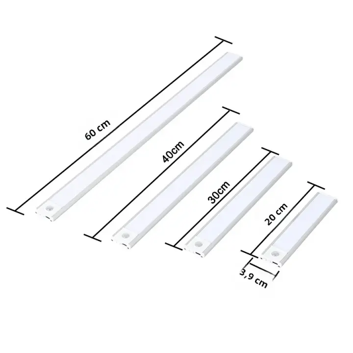 Lámpara De Noche LED Con Sensor De Movimiento Tipo-C USB En Tres Colores Para Armario De Cocina Dormitorio Iluminación Interior - 1