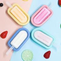 4 Piezas Moldes para Helado with Palitos, Moldes para Polos de Hielo de Silicona Reutilizables, Mini Máquina para hacer Crema with Tapa Antigorrames, Juego de Paletas sin BPA, Bricolaje Casero - details 1