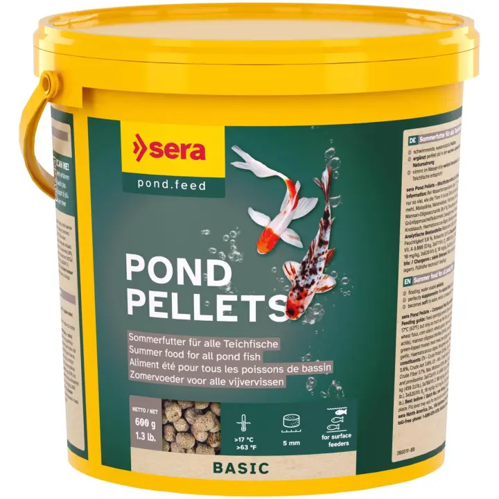 Sera Pond Pellets - Alimento de Verano para Todos los Peces de Estanque - 1