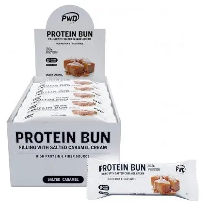 Pwd Protein Bun Bizcocho Caramelo Salado 15 Unidades Expositor - 1