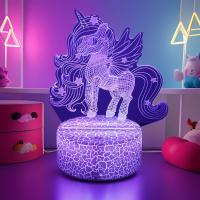 Lámpara Nocturna LED 3D Unicornio Anime Cambio De Color RGB Luz De Noche Para Niñas Decoración De Habitación Y Dormitorio Juguete Regalo - details 4
