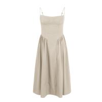 Vestido Midi Elegante Y Delgado Sin Espalda Para Mujer Vestido De Fiesta De Verano Elegante Con Suspensión Sólida Vestidos Para Mujer - details 31