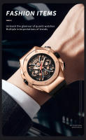 Reloj LIGE De Lujo Para Hombre Cronógrafo Resistente Al Agua Con Manos Luminosas Reloj Deportivo De Cuarzo Con Fecha Y Display Sin Números Material De Correa De Silicona - details 9