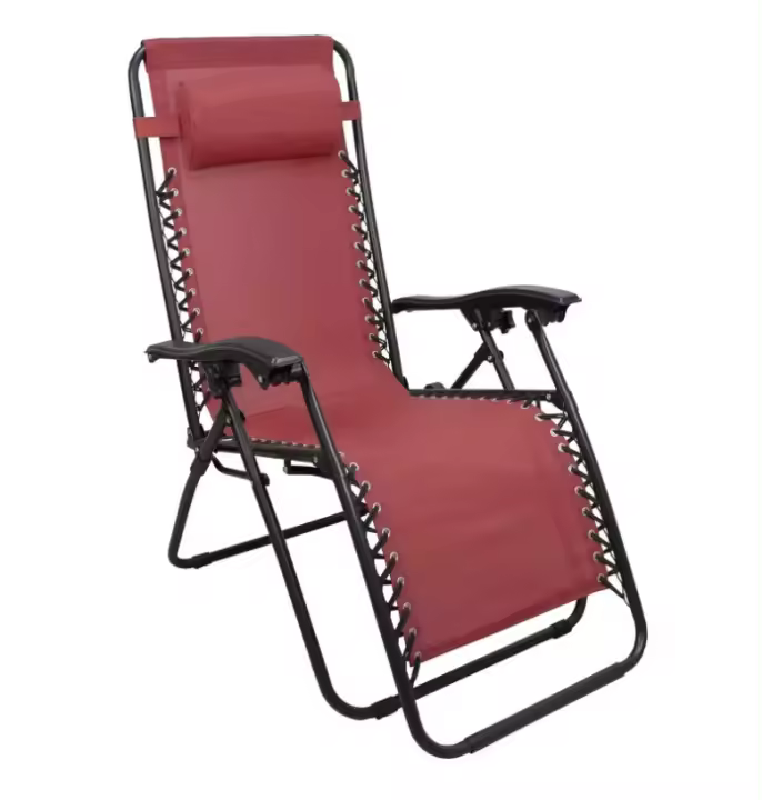 Tumbona de Jardín Plegable y Reclinable , Hamaca con Cojín Cómoda y Resistente para Terraza, Camping y Patio . - 1