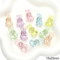 20Pcs Bolas De Acrílico Transparentes Y Liso En Colores Variados Corazón Y Flor Para DIY Producción De Pulseras Y Accesorios - details 9