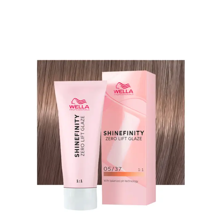 Wella Shinefinity Caramel Espresso 05/37 Castaño Claro Arena Dorado 60ml - 1