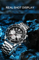 Reloj De Pulsera Deportivo Para Hombre MEGIR Lujo Negocios Caso Grande Luminoso Cronógrafo Resistente Al Agua Con Fecha - details 9