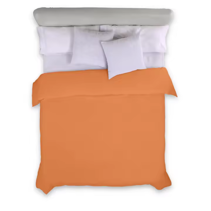 FUNDA NORDICA color mango - Cama de 90 (1 pieza) - 100% algodón - 144 hilos. Gramage: 115 - Fijalo - 1