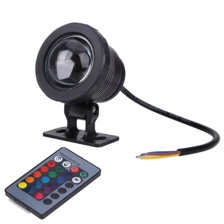 Lámpara De Foco LED RGB Impermeable Para Piscina Acuario Jardín Exterior 12V 110V 220V 15W Bombilla De Iluminación Subacuática Contemporánea ABS - 1