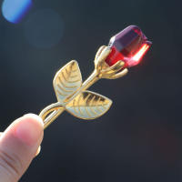 Regalo De Día De La Madre Para Novia Rosa De Cristal Artificial Flores Del Amor Eterno Para Aniversario Boda Suministros De Fiesta - details 3
