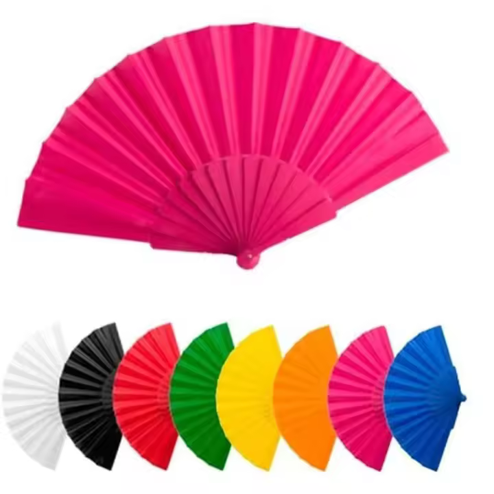 Lotes de Abanicos para bodas colores surtidos de plástico y tela. Abanicos para eventos, detalles para los invitados, boda, comunión o bautizo - 1