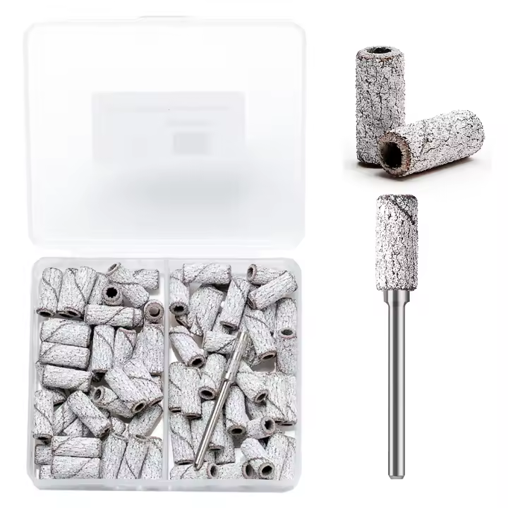 80pcs Mini Cabezas De Pulido De Arena 3mm Para Uñas Accesorios Para Máquina De Manicura Eléctrica Herramientas De Perfuración De Uñas - 1