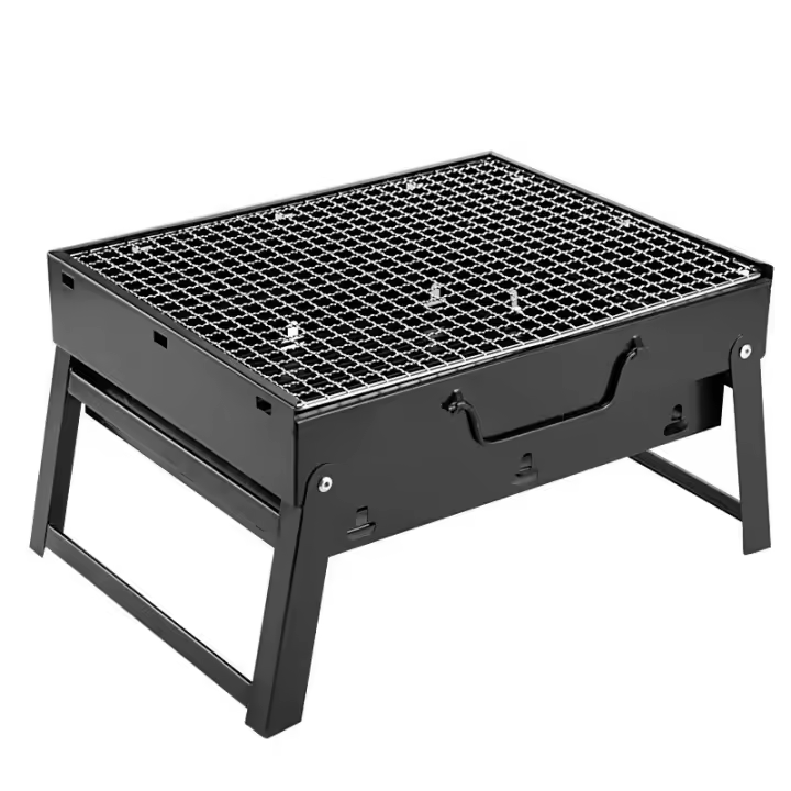 Parrilla de Carbón, 35x23x17cm/60x32x22cm, Parrilla de Carbón Plegable Portátil para Picnic, Viajes, patio o camping en El Jardín (3 to 5 personas) - 1