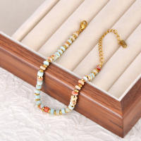 Pulsera De Cadena Con Piedras Naturales Coloridas Lokaer Para Mujer Joyería Bohemia De Acero Inoxidable Hecha a Mano B24096 - details 6