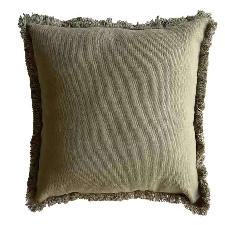 Cojín Verde Flecos 45x45 cm - 1