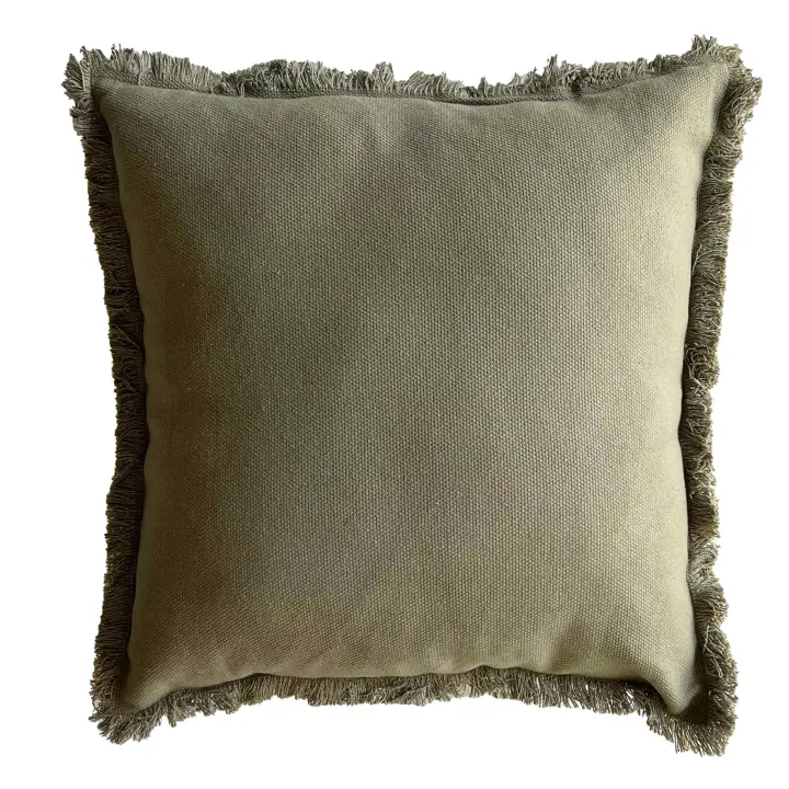 Cojín Verde Flecos 45x45 cm - 1