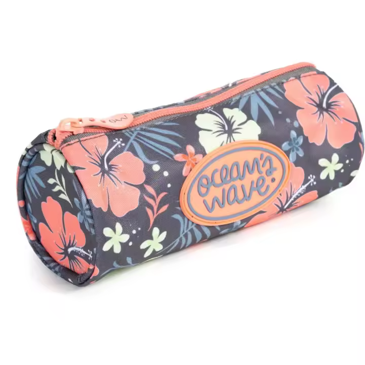 Estuche redondo LuauOCEAN'S WAVE Estuche redondo con 1 cremallera con tirador metálico de alta calidad. Medidas 9 x 21 x 8,5. - 1
