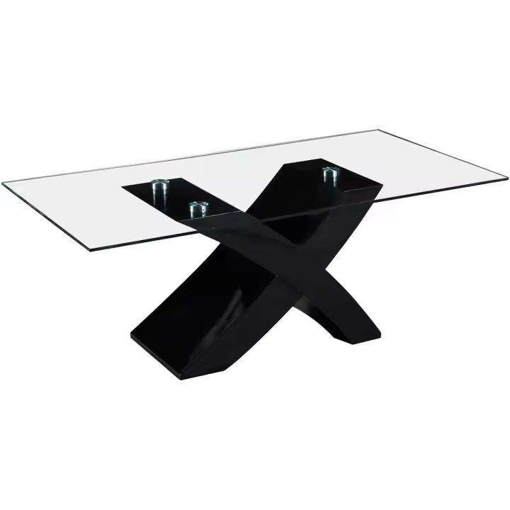 Mesa de centro rectangular "Tina" en MDF - Negro - 1
