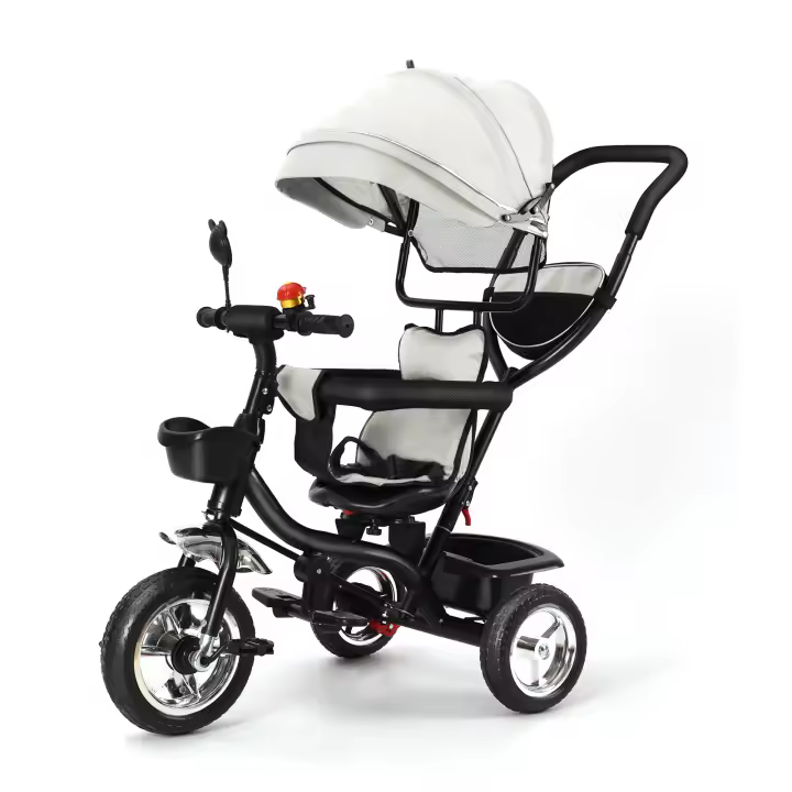 Dreirad Kinderdreirad 4 en 1 Lenkstange Fahrrad Bebé Cochecito para niños - 1