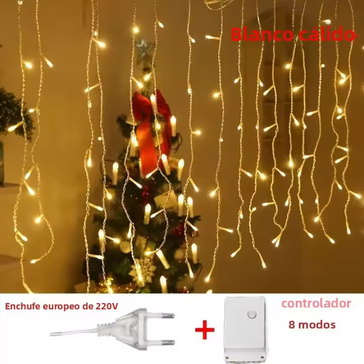Luces De Ceniza LED Para Decoración De Jardín Y Calle Lámpara De Navidad En Cadena De Icicles Ideal Para Paredes Y Patios - 1