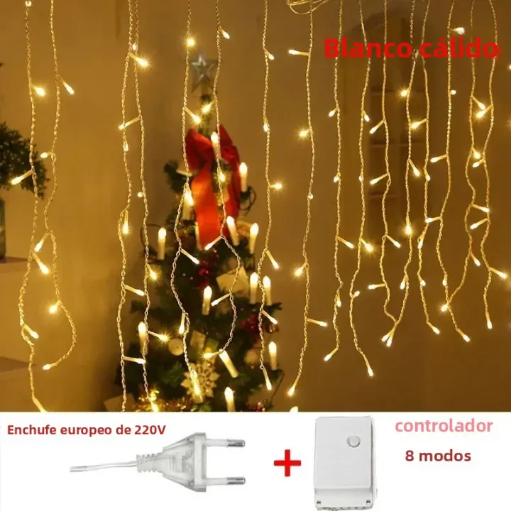Luces De Ceniza LED Para Decoración De Jardín Y Calle Lámpara De Navidad En Cadena De Icicles Ideal Para Paredes Y Patios - 1