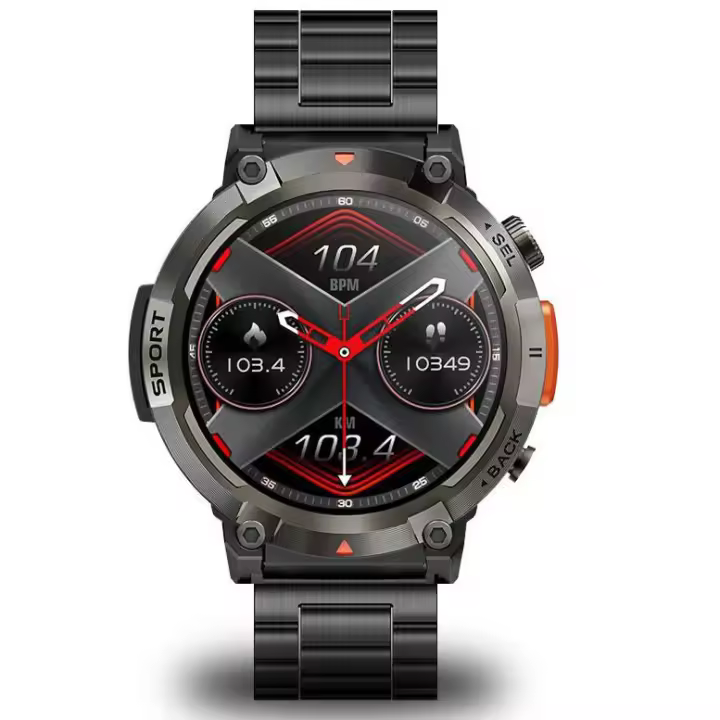 Reloj inteligente Bluetooth ET580, llamada salud ejercicio frecuencia cardíaca ECG HRV oxígeno en sangre lípidos en sangre ácido úrico azúcar en sangre - 1