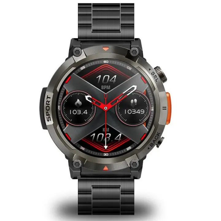 Reloj inteligente Bluetooth ET580, llamada salud ejercicio frecuencia cardíaca ECG HRV oxígeno en sangre lípidos en sangre ácido úrico azúcar en sangre - 1