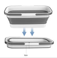 Cesta De Mopa Plegable Con Manija Gran Capacidad Para Lavar Coche Y Pesca Recipiente Portátil Ecológico De Plástico PP - details 1
