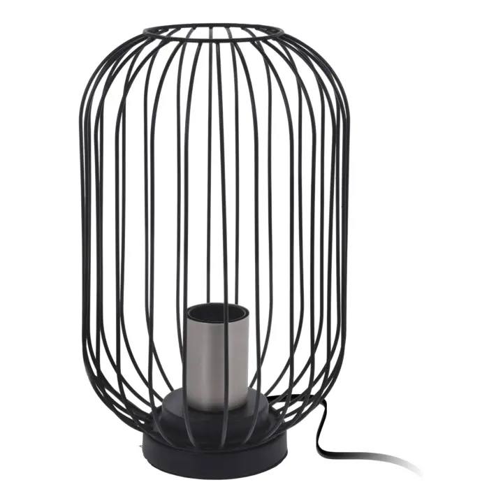Well Home Lampara de mesa color negro en metal Ø18x29cm - 1